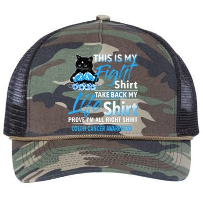 This Is My Fight Colon Cancer Awareness Month Retro Rope Trucker Hat Cap