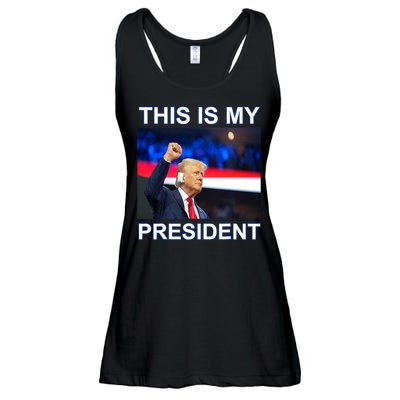 This Is My President 2024 Funny Political Quotes Ladies Essential Flowy Tank