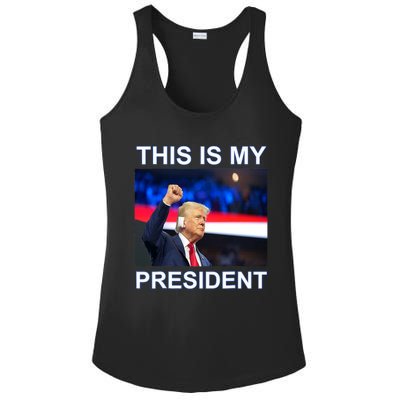 This Is My President 2024 Funny Political Quotes Ladies PosiCharge Competitor Racerback Tank