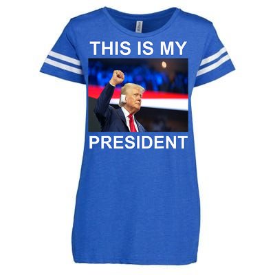 This Is My President 2024 Funny Political Quotes Enza Ladies Jersey Football T-Shirt