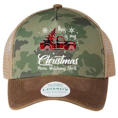 This Is My Christmas Movie Watching Gift Tree Truck Plaid Gift Legacy Tie Dye Trucker Hat