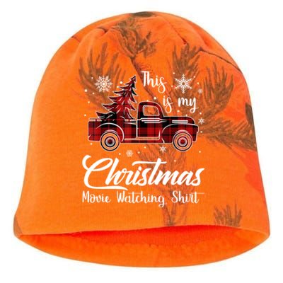 This Is My Christmas Movie Watching Gift Tree Truck Plaid Gift Kati - Camo Knit Beanie