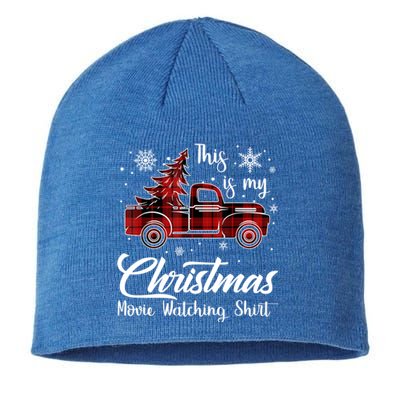 This Is My Christmas Movie Watching Gift Tree Truck Plaid Gift Sustainable Beanie