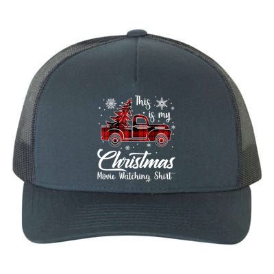 This Is My Christmas Movie Watching Gift Tree Truck Plaid Gift Yupoong Adult 5-Panel Trucker Hat