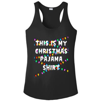 This Is My Christmas Pajama Gift Lazy Outfit Gift Ladies PosiCharge Competitor Racerback Tank