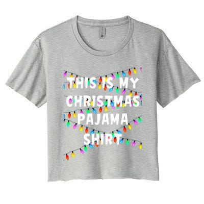 This Is My Christmas Pajama Gift Lazy Outfit Gift Women's Crop Top Tee