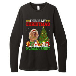 This Is My Christmas Tree Pajamas Toy Poodle Dog Christmas Gift Womens CVC Long Sleeve Shirt