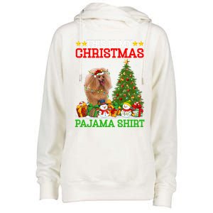 This Is My Christmas Tree Pajamas Toy Poodle Dog Christmas Gift Womens Funnel Neck Pullover Hood