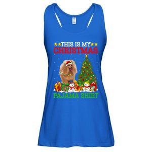 This Is My Christmas Tree Pajamas Toy Poodle Dog Christmas Gift Ladies Essential Flowy Tank