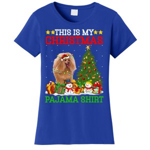 This Is My Christmas Tree Pajamas Toy Poodle Dog Christmas Gift Women's T-Shirt