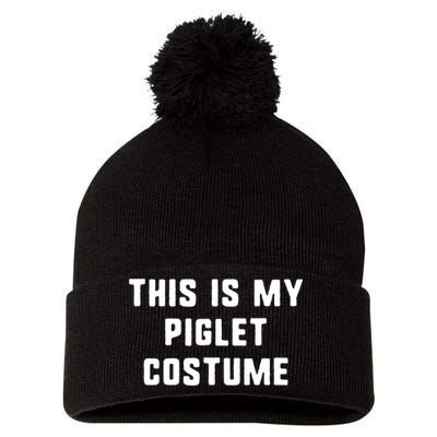 This Is My Piglet Costume Funny Halloween Pom Pom 12in Knit Beanie