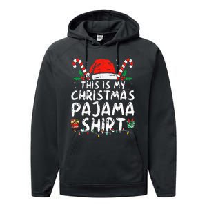 This Is My Christmas Pajama Funny Xmas PJs Performance Fleece Hoodie