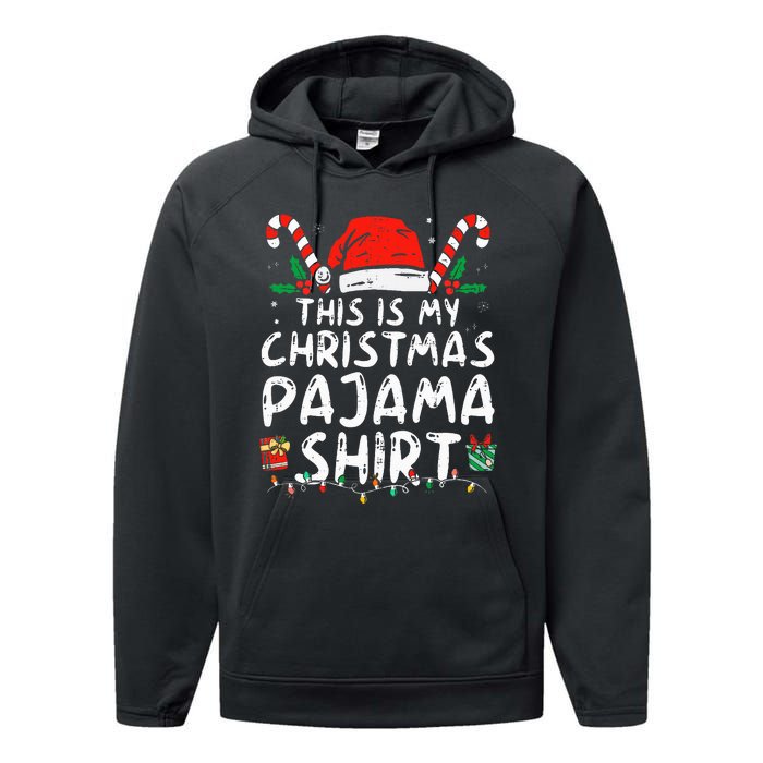 This Is My Christmas Pajama Funny Xmas PJs Performance Fleece Hoodie