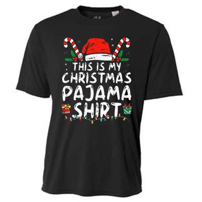 This Is My Christmas Pajama Funny Xmas PJs Cooling Performance Crew T-Shirt