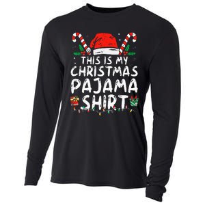 This Is My Christmas Pajama Funny Xmas PJs Cooling Performance Long Sleeve Crew