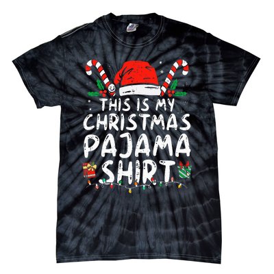 This Is My Christmas Pajama Funny Xmas PJs Tie-Dye T-Shirt