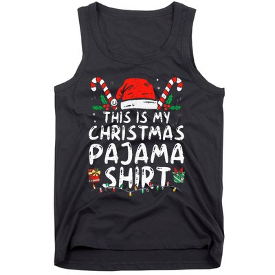 This Is My Christmas Pajama Funny Xmas PJs Tank Top