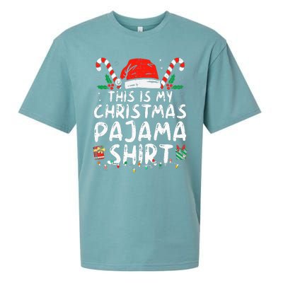 This Is My Christmas Pajama Funny Xmas PJs Sueded Cloud Jersey T-Shirt