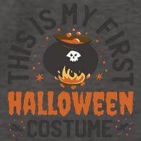 This Is My First Halloween Costume Cute Vector Backpack