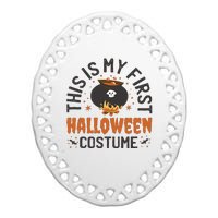 This Is My First Halloween Costume Cute Ceramic Oval Ornament