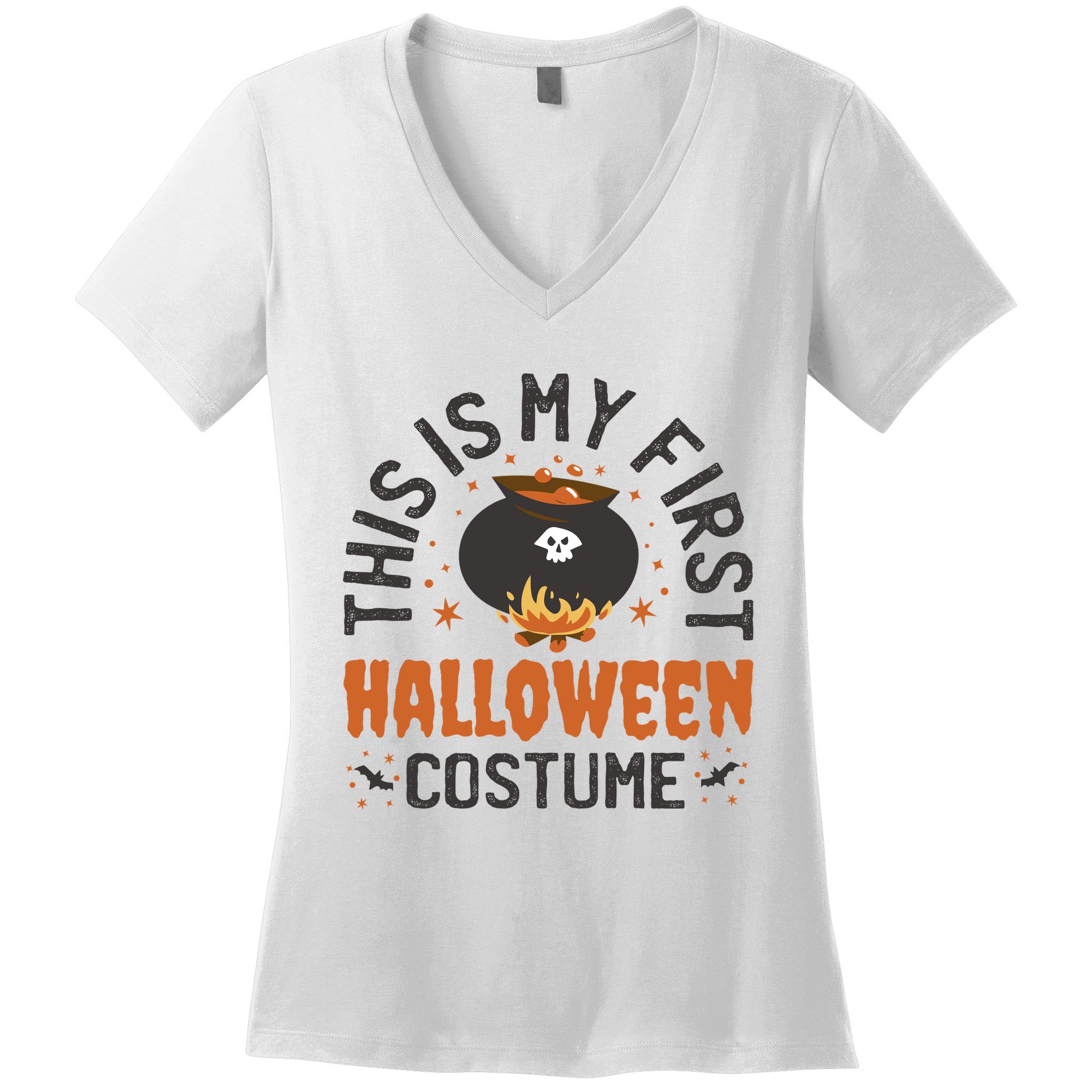 This Is My First Halloween Costume Cute Women's V-Neck T-Shirt