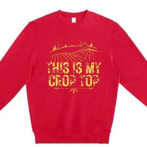 This Is My Crop Top Premium Crewneck Sweatshirt