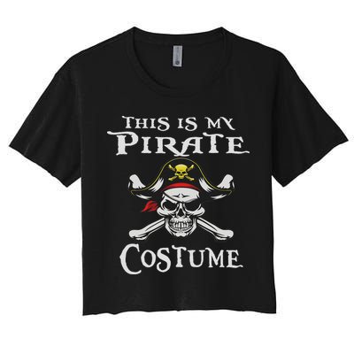 This Is My Pirate Costume Funny Halloween Crop Top