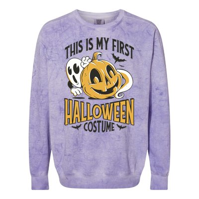 This Is My First Halloween Costume Cute Colorblast Crewneck Sweatshirt