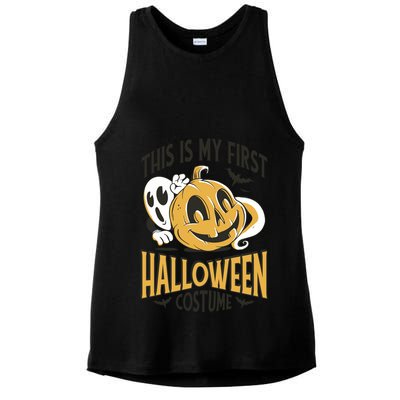 This Is My First Halloween Costume Cute Ladies PosiCharge Tri-Blend Wicking Tank