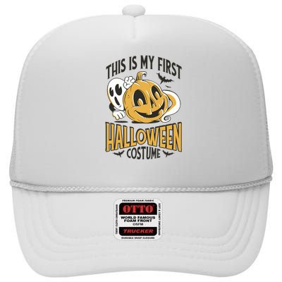 This Is My First Halloween Costume Cute High Crown Mesh Back Trucker Hat