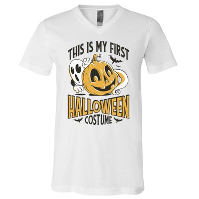 This Is My First Halloween Costume Cute V-Neck T-Shirt