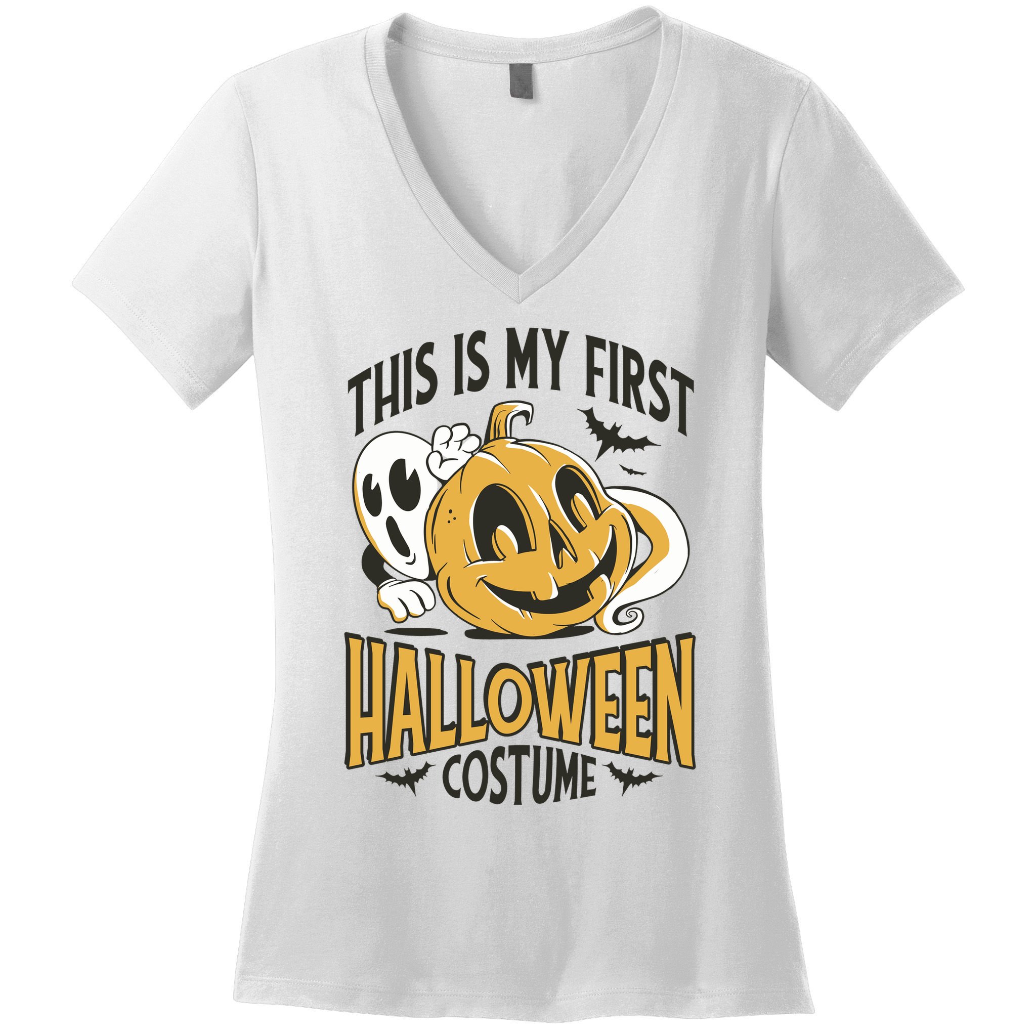 This Is My First Halloween Costume Cute Women's V-Neck T-Shirt