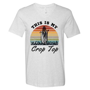 This Is My Crop Top Corn Farmer Farming Lovers V-Neck T-Shirt