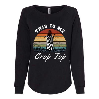 This Is My Crop Top Corn Farmer Farming Lovers Womens California Wash Sweatshirt