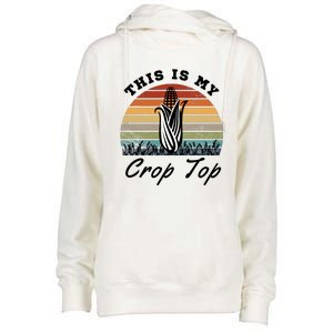 This Is My Crop Top Corn Farmer Farming Lovers Womens Funnel Neck Pullover Hood