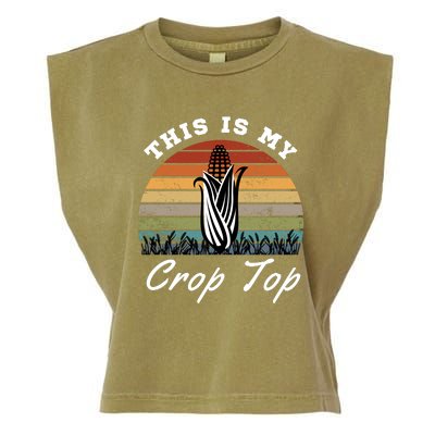 This Is My Crop Top Corn Farmer Farming Lovers Garment-Dyed Women's Muscle Tee