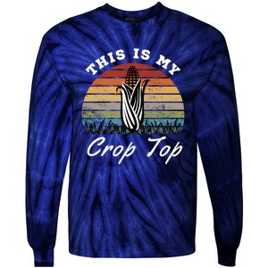 This Is My Crop Top Corn Farmer Farming Lovers Tie-Dye Long Sleeve Shirt