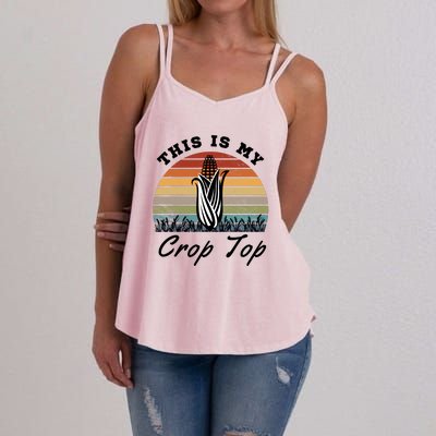 This Is My Crop Top Corn Farmer Farming Lovers Women's Strappy Tank