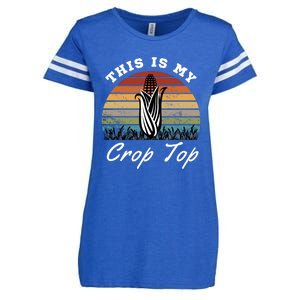 This Is My Crop Top Corn Farmer Farming Lovers Enza Ladies Jersey Football T-Shirt