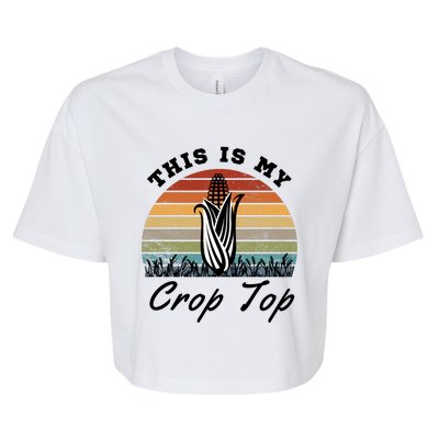 This Is My Crop Top Corn Farmer Farming Lovers Bella+Canvas Jersey Crop Tee