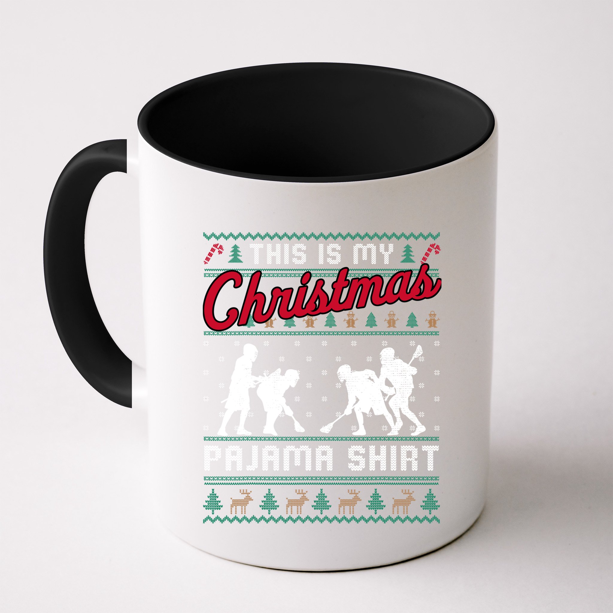 This Is My Christmas Pajama Lacrosse Ugly Sweater Funny Mug