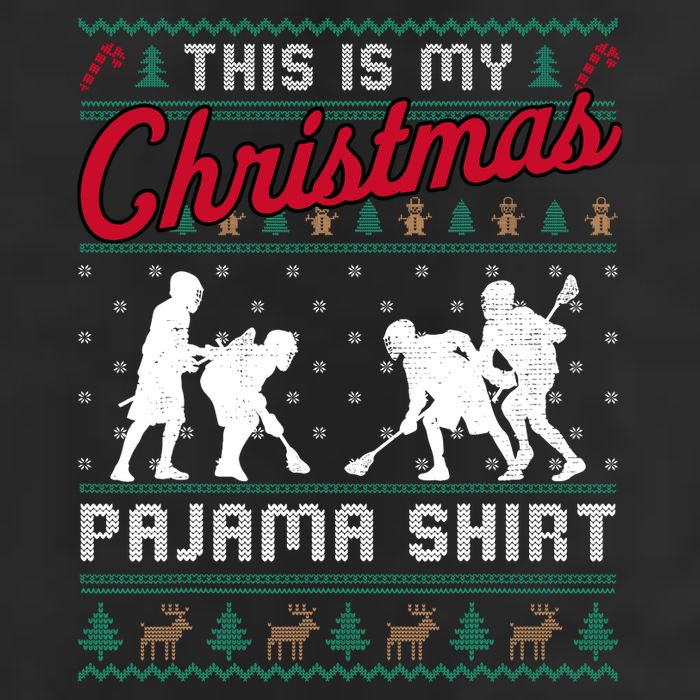 This Is My Christmas Pajama Lacrosse Ugly Sweater Funny 11oz C Handle Ceramic Mug