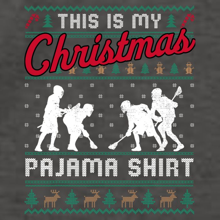 This Is My Christmas Pajama Lacrosse Ugly Sweater Funny Vector Backpack