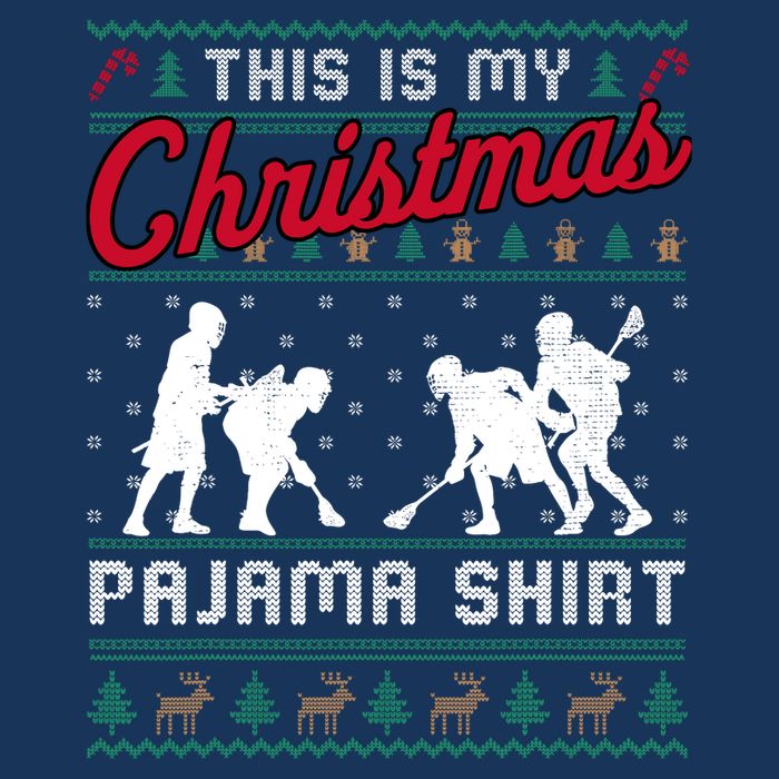 This Is My Christmas Pajama Lacrosse Ugly Sweater Funny Sustainable Bucket Hat