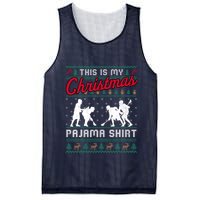 This Is My Christmas Pajama Lacrosse Ugly Sweater Funny Mesh Reversible Basketball Jersey Tank