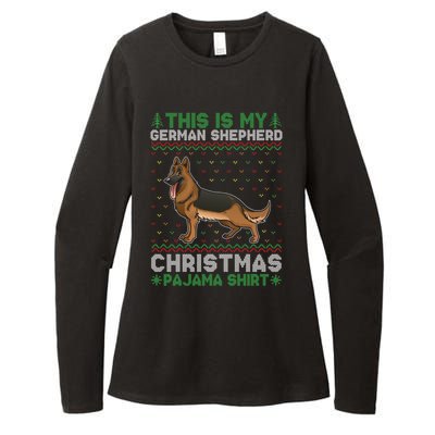 This Is My Ger Shepherd Dog Pajama Xmas Ugly Sweater Cool Cute Gift Womens CVC Long Sleeve Shirt