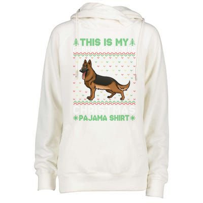 This Is My Ger Shepherd Dog Pajama Xmas Ugly Sweater Cool Cute Gift Womens Funnel Neck Pullover Hood