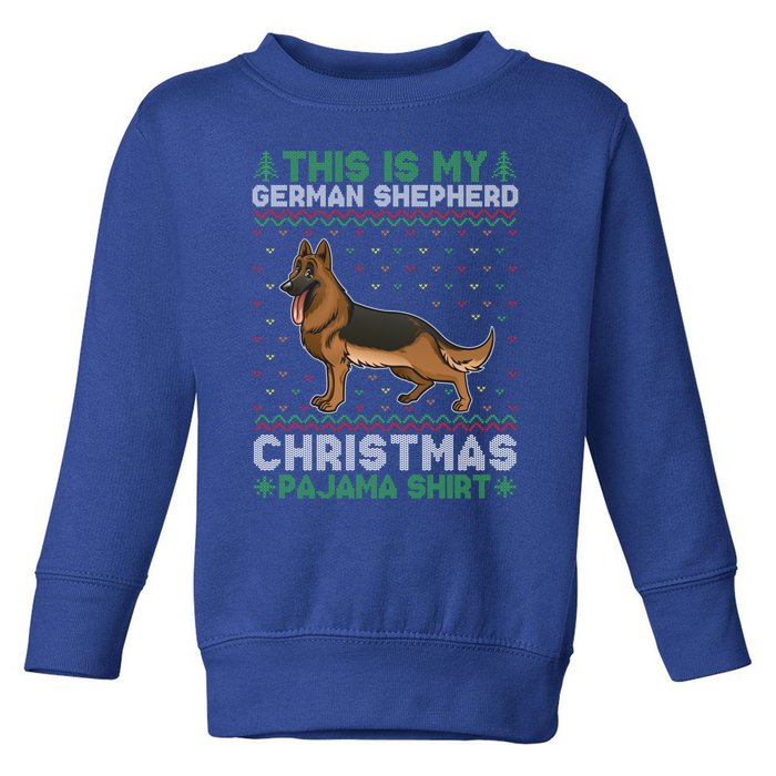 This Is My Ger Shepherd Dog Pajama Xmas Ugly Sweater Cool Cute Gift Toddler Sweatshirt