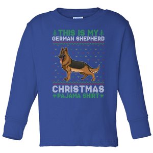 This Is My Ger Shepherd Dog Pajama Xmas Ugly Sweater Cool Cute Gift Toddler Long Sleeve Shirt