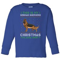 This Is My Ger Shepherd Dog Pajama Xmas Ugly Sweater Cool Cute Gift Toddler Long Sleeve Shirt